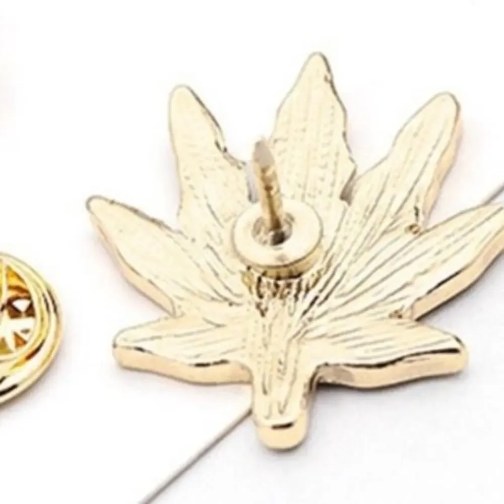 Herb Flower Chronic Leaf Pin Brooch